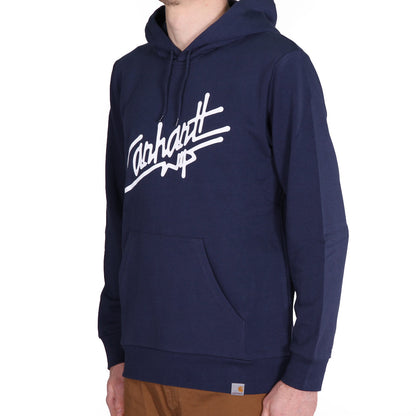 Carhartt WIP Hooded Locals Sweat Blue White