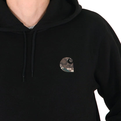 Carhartt WIP Hooded Camo Mil Sweat Black
