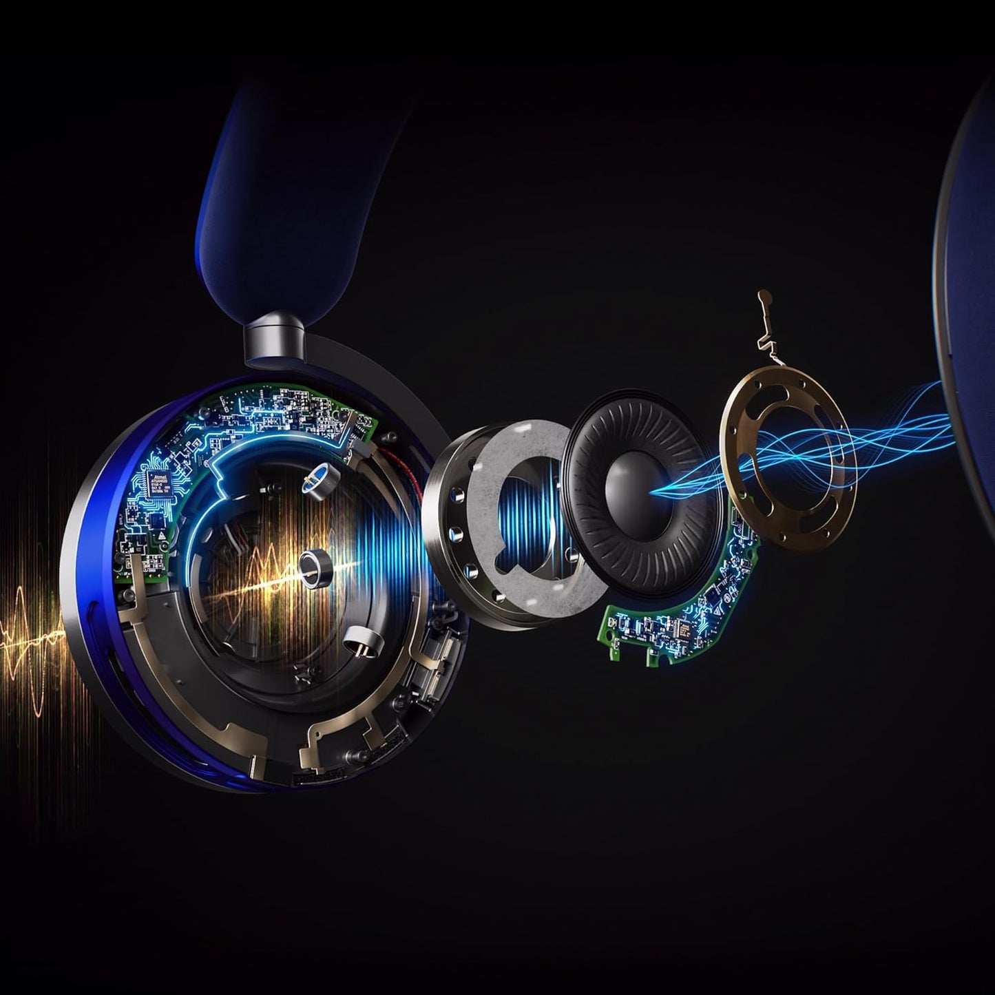 Dyson Zone Ultra Blue Over-Ear Bluetooth Headphones