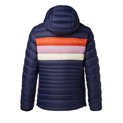 Cotopaxi Fuego Down Hooded Jacket Damen Maritime Cayenne Stripes
