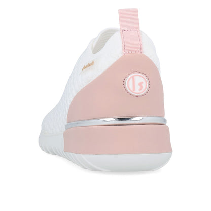 La Strada 2101381 Sneaker Damen White Knitted Pink Heelcap